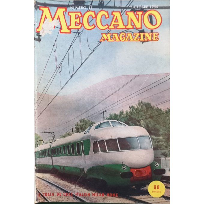 MECCANO MAGAZINE-VESPA-CHAR ROMAIN/de WATT MECCANO-SIMCA 9 ARONDE-1954