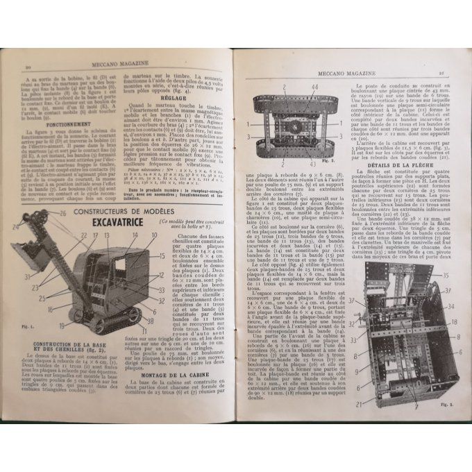 Meccano Magazine Maremotrice Gordini/Pollet Telegraphe Morse Besancon 1954