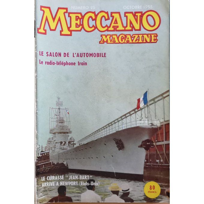 MECCANO MAGAZINE-BRISTOL-INDE-ARONDE-FREGATE-CAMION MIROITIER-1955