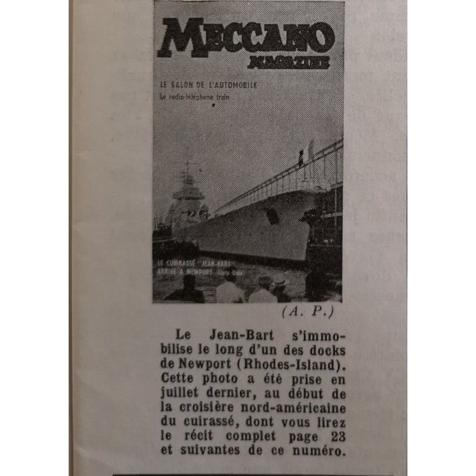 Meccano Magazine Bristol Inde Aronde Fregate Camion Miroitier 1955
