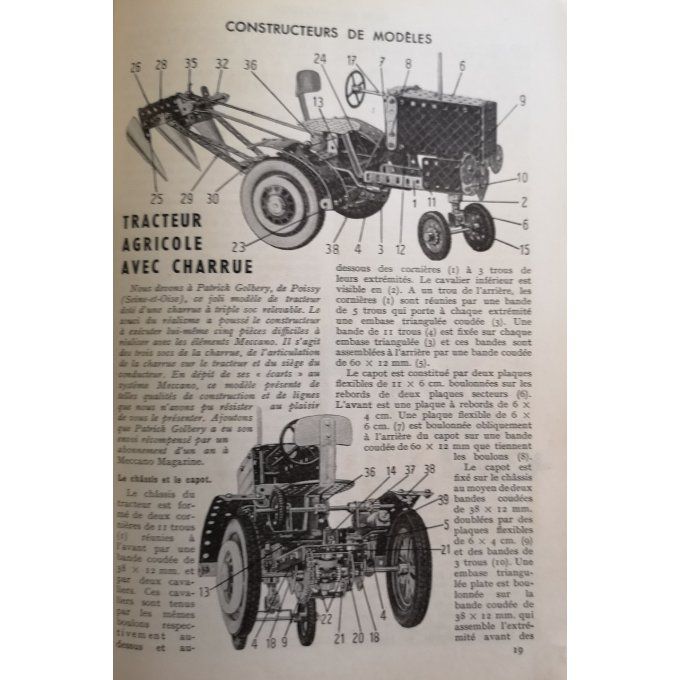 Meccano Mag Hydravion Gazometre Tracteur Djinn Brookhaven 1955