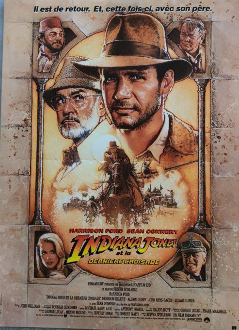 Indiana Jones & la dernière croisade Affiche de film 40x60 Steven Spielberg 1989