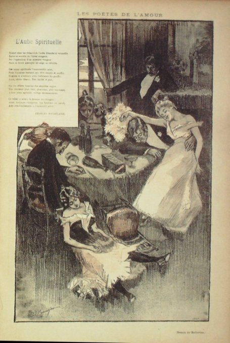 Baudelaire Charles L'Aube spirituelle illustration Balluriau Paul 1900