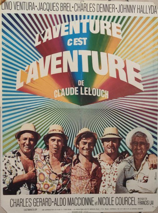 L'Aventure c'est l'aventure Affiche de film 80x60 Claude Lelouch 1972