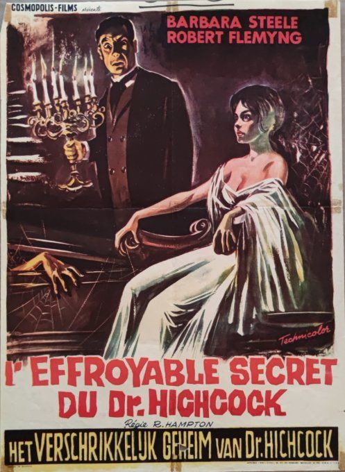 L'Effroyable secret du Dr.Hichcock Affiche de film 60x40 Riccardo Freda 1962