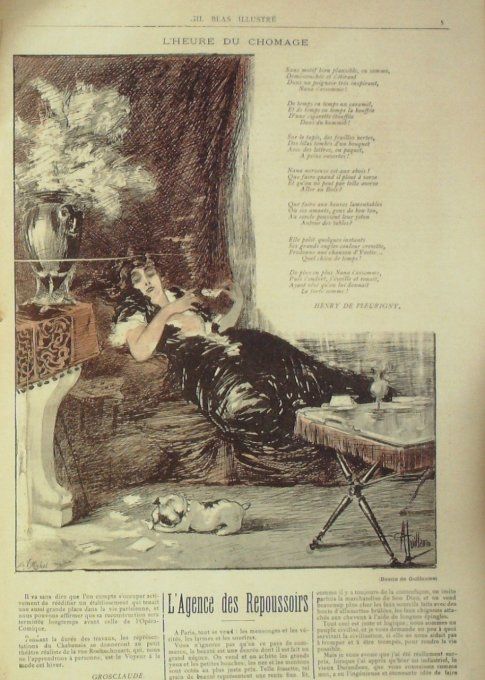 De Fleurigny L'heure du chômage illustration Guillaume 1893