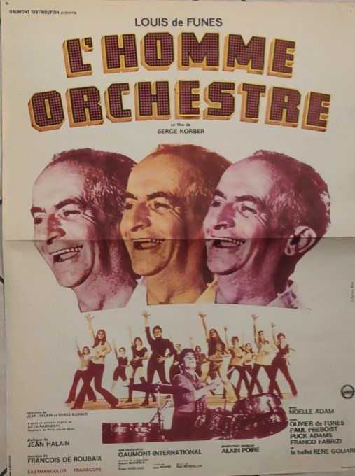 L'Homme orchestre Affiche de film 80x60 Serge Korber 1970
