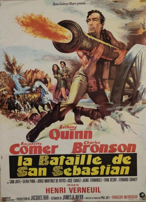 La Bataille de San Sebastian Affiche de film 80x60 Henri Verneuil 1968