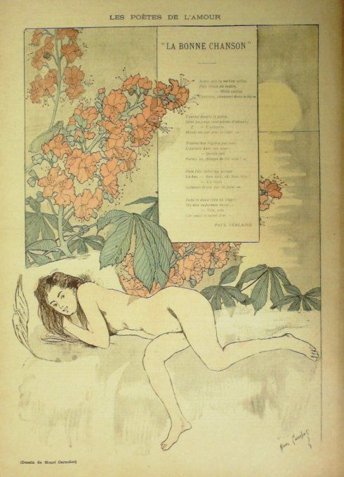 Verlaine Paul La bonne chanson illustration Caruchet Henri 1898