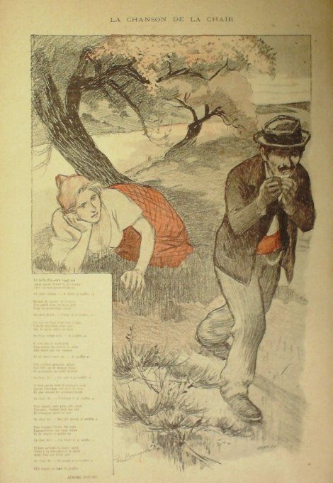 Doucet Jérôme la chanson de la chair illustration Balluriau Paul 1900