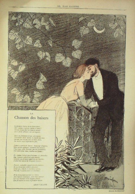 Valade Léon La chanson des baisers illustration Steinlen 1898