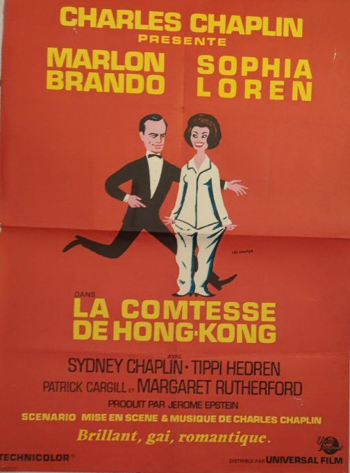La Comtesse de Hong-Kong Affiche de film 60x80 Charles Chaplin 1967