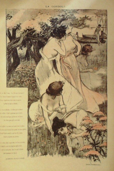 Hauraucourt Edmond La Gondole illustration Balluriau Paul 1893