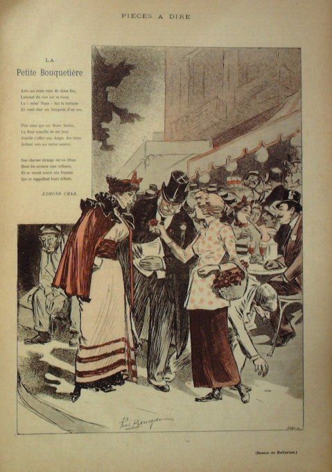 Char Edmond La Petite Bourquetière illustration Balluriau Paul 1897
