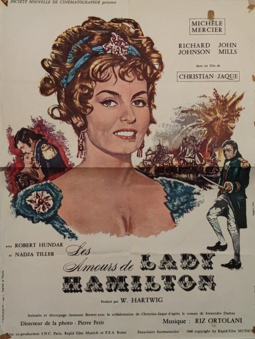 Les Amours de Lady Hamilton Affiche de film 80x60 W.Hartwig 1968