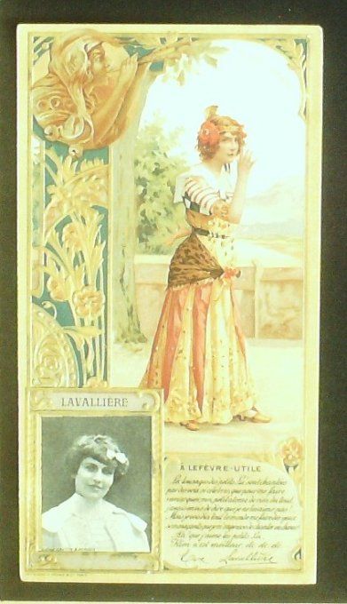 Lefèvre Utile LU Lavallière Eve Personnage Célèbre Chanteuse actrice 1900