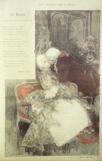 Gille Philippe Le Baiser illustration Balluriau Paul 1895