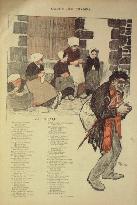Richepin Jean Le fou illustration Steinlen 1892