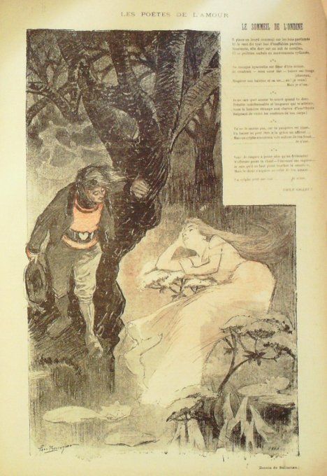 Gigleux Emile Le sommeil de l'Ondine illustration Balluriau Paul 1903