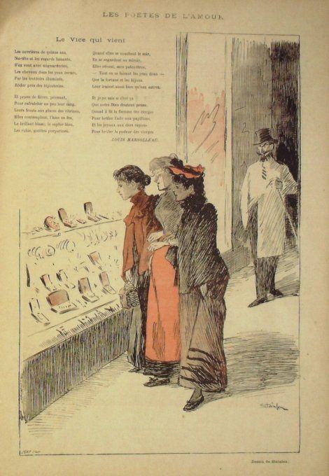 Marsolleau Louis Le Vice qui vient illustration Steinlen 1897