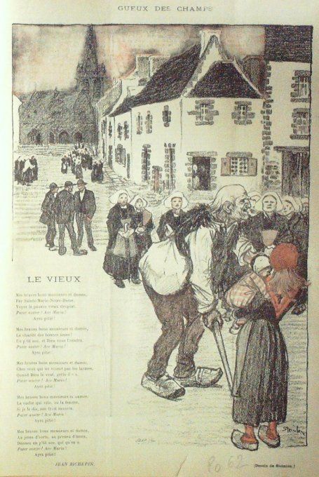 Richepin Jean Le vieux illustration Steinlen 1895