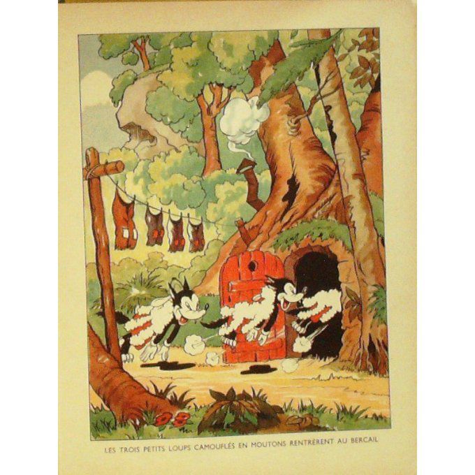 Bd WALT DISNEY-Les TROIS MECHANTS PETITS LOUPS-(Hachette) Eo 1937