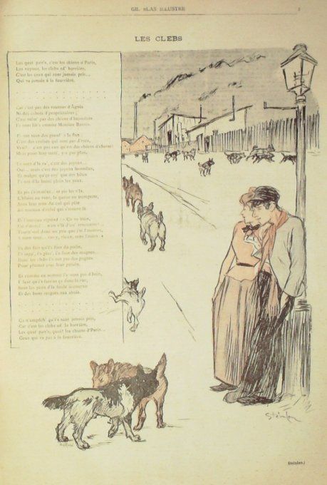 Mestron Hervé Les Clebs illustration Steinlen 1896