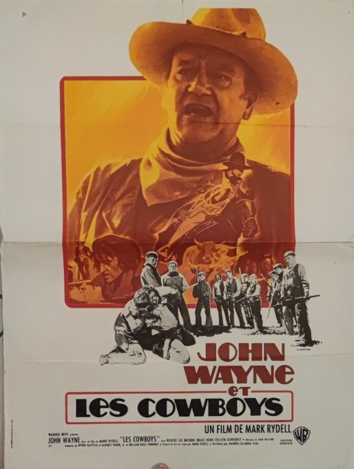 Les Cowboys Affiche de film 80x60 Mark Rydell 1972