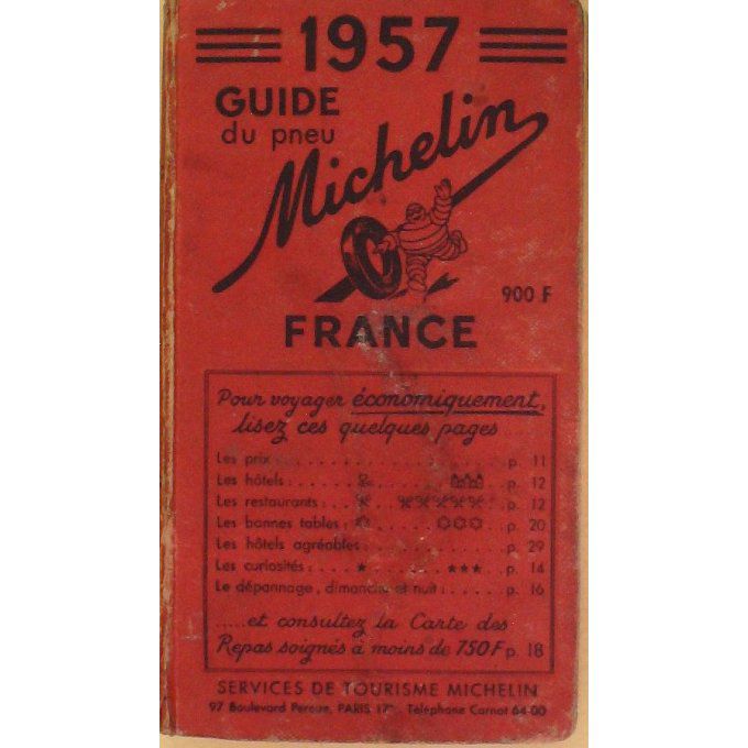GUIDE ROUGE Michelin-FRANCE 1957
