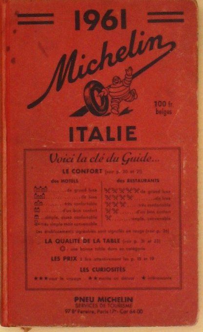 Guide rouge MICHELIN 1961 édition Italie 