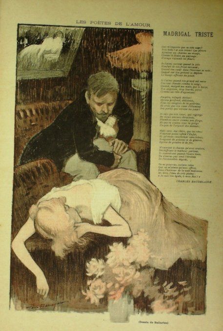 Baudelaire Charles Madrigal triste illustration Balluriau Paul 1897