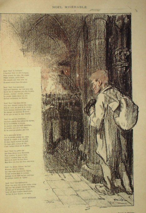 Richepin Jean Noël misérable illustration Steinlen 1902