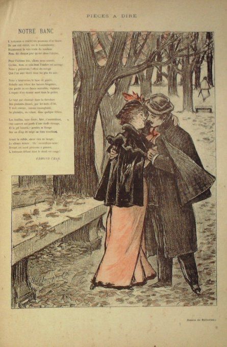 Char Edmond Notre banc illustration Balluriau Paul 1902