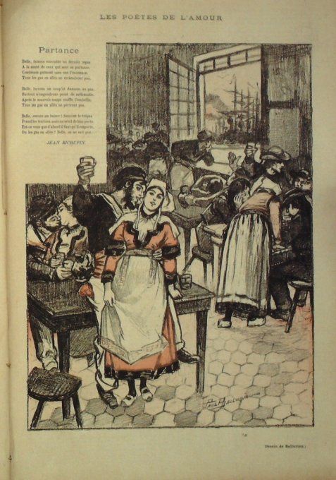 Richepin Jean Partance illustration Steinlen 1892