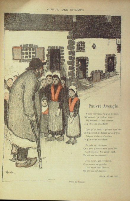 Richepin Jean Pauvre aveugle illustration Steinlen 1898