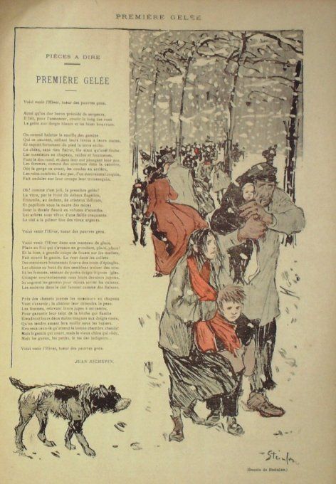 Richepin Jean Première gelée illustration Steinlen 1894