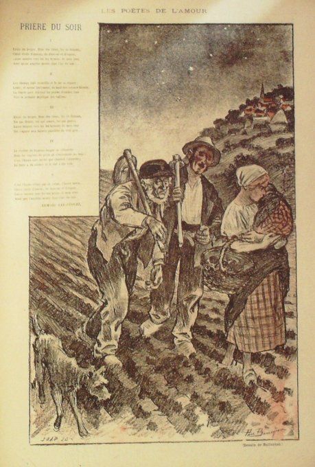 Haraucourt Edmond Prière du soir illustration Balluriau Paul 1899