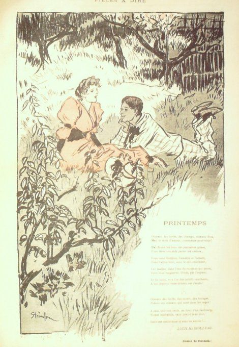 Marsolleau Louis Printemps illustration Steinlen 1894