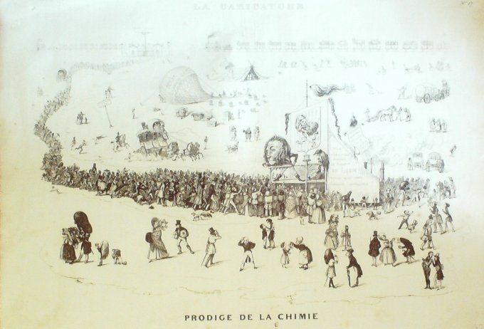 Maurisset Théodore Prodige de la Chimie planche n°17 Litho signée 1838