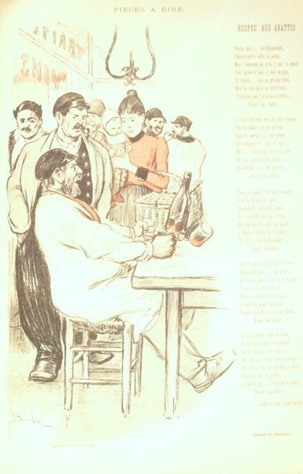 Bruant Aristide Respect aux abattis illustration Steinlen 1897