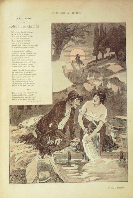 Richepin Jean Rodeur des champs illustration Balluriau Paul 1897