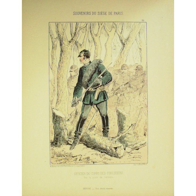 DRANER-INFIRMIERS Signée DRANER-SOLDATS D'la REPUBLIQUE-1870