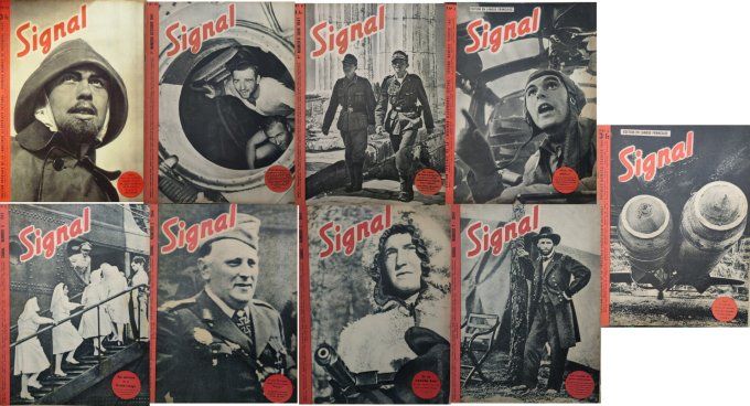 Lot de 9 revues SIGNAL 2nde guerre 1940 (1) 1941 (4) 1944 (4) LT1