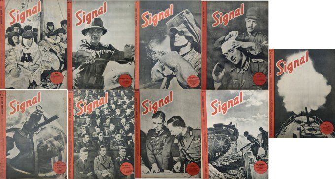 Lot de 9 revues SIGNAL 2nde guerre 1942 (9)
