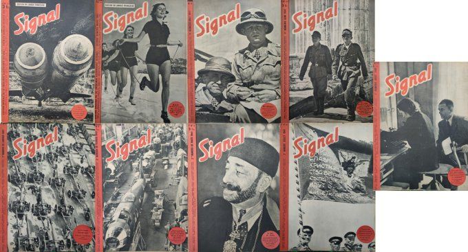 Lot de 9 revues SIGNAL 2nde guerre 1941 (5) 1943 (4)