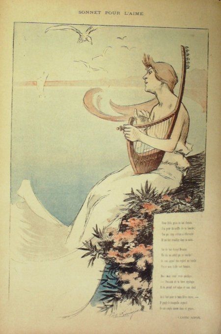 Sidon Claire Sonnet pour l'aimé illustration Balluriau Paul 1903