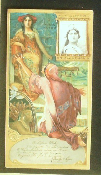 Lefèvre Utile LU Soyer Aïda Personnage Célèbre Opéra Verdi 1900