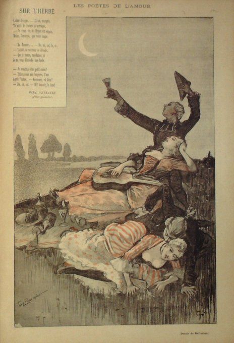 Verlaine Paul Sur l'herbe illustration Balluriau Paul 1900