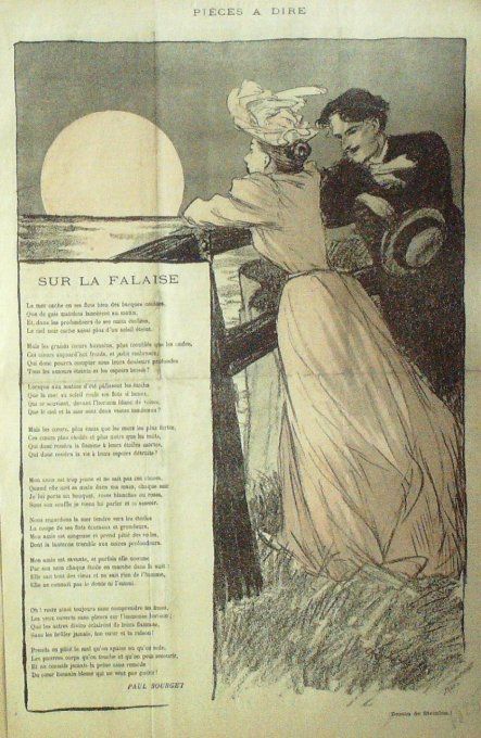 Bourget Paul Sur la falaise illustration Steinlen 1892