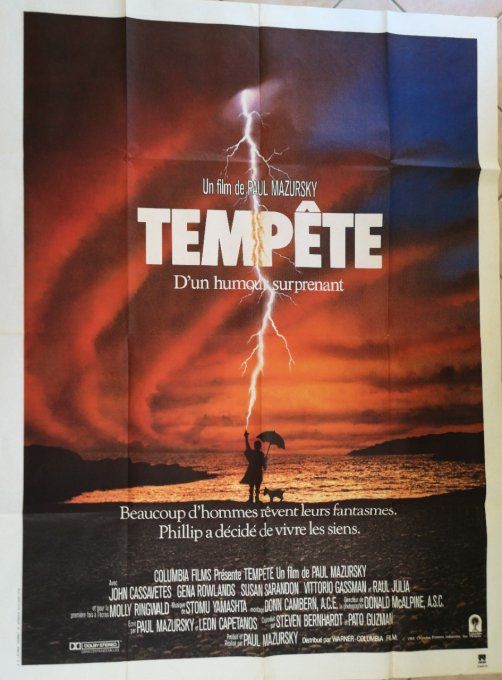 Tempête Affiche de film 120x160 Paul Mazursky 1982